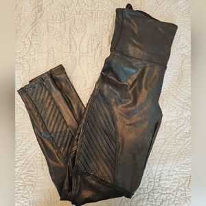 Spanx Black Moto Leggings